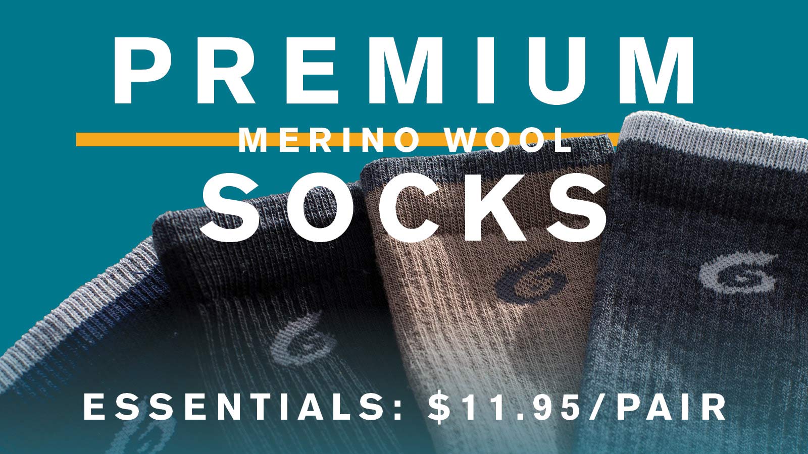 Premium Merino Wool Socks. Essentials: $11.95/Pair