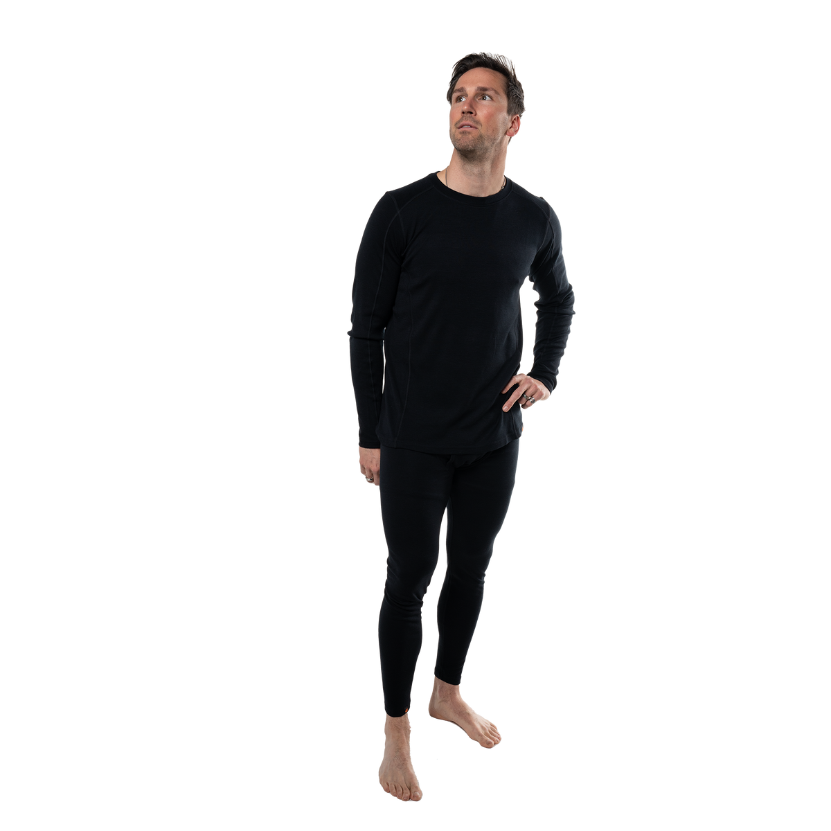 Men&#39;s Base Layer Long Sleeve Mid-Weight Crew Neck Top