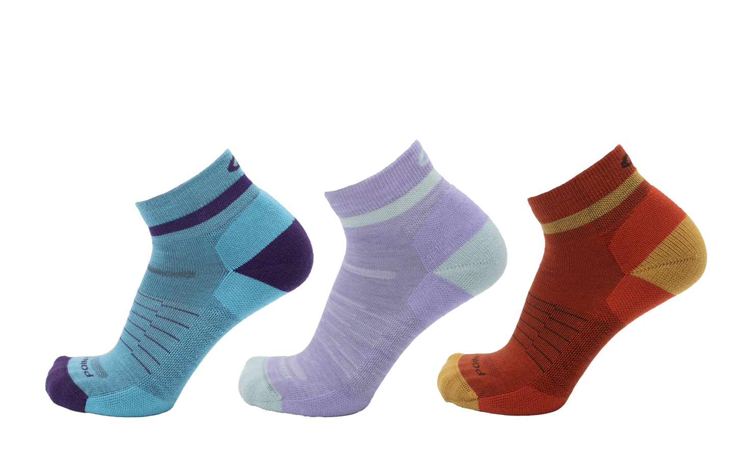 Color Block Extra Light 1/4 Crew 3-Pack : Robin's Egg - Lavender - Brick