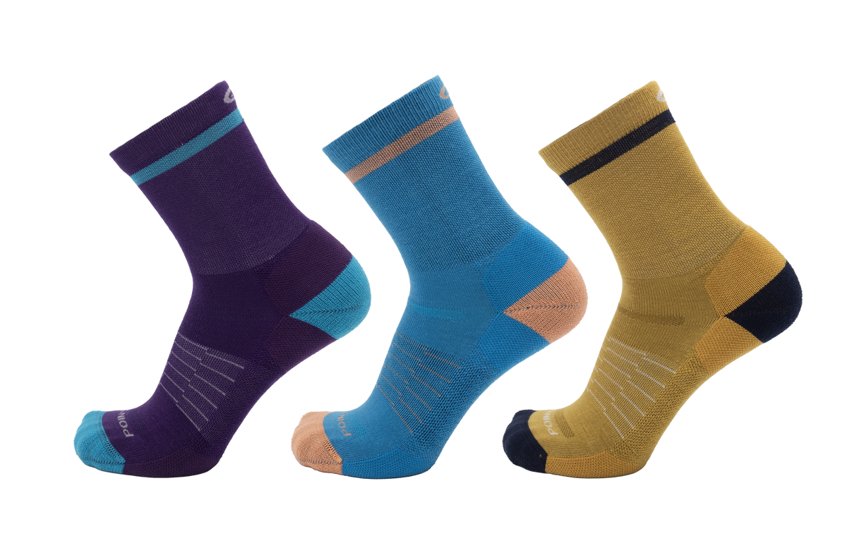 Color Block Extra Light 3/4 Crew 3-Pack  Imperial - Turquoise - Mustard