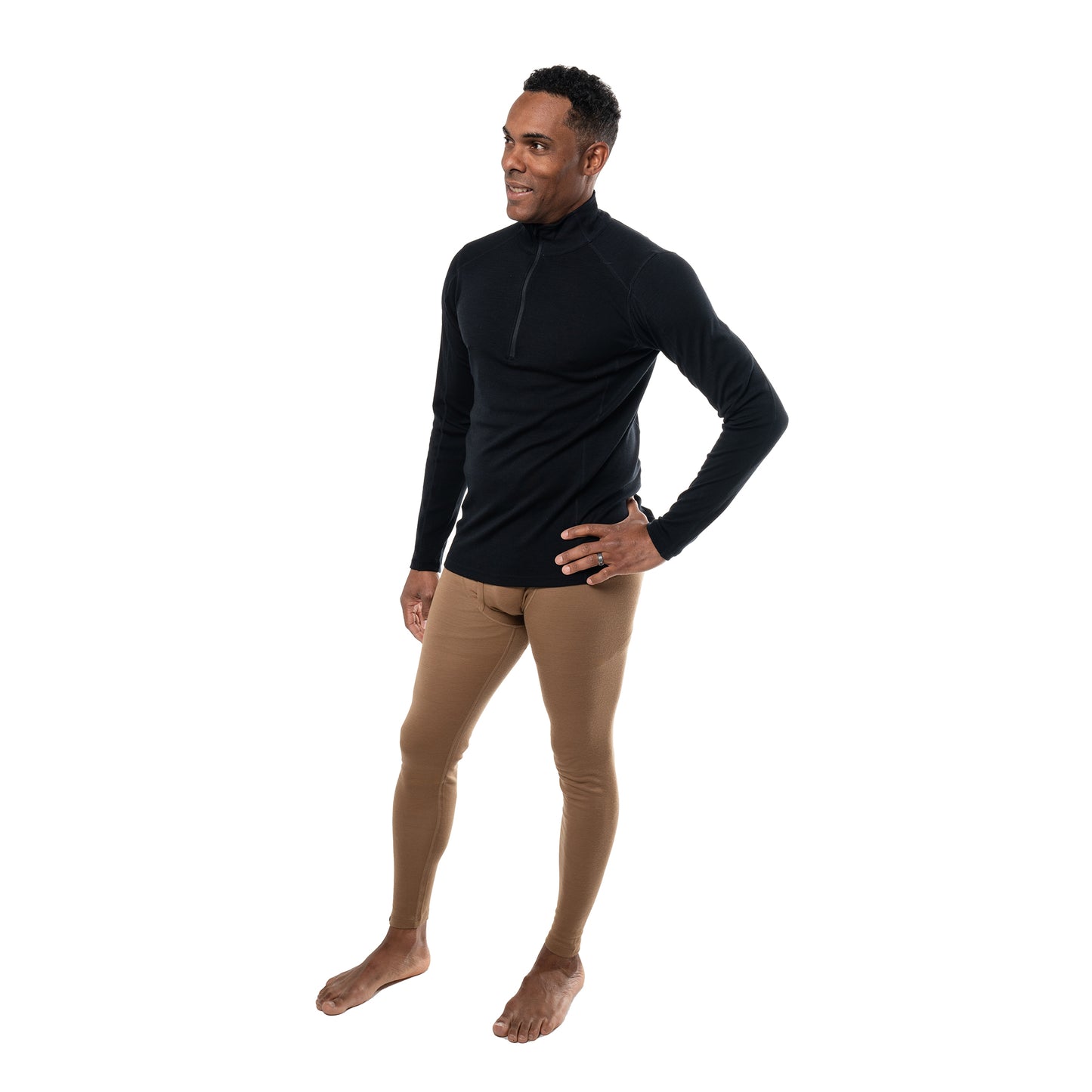 Men's Base Layer Long Sleeve Mid-Weight 1/4 Zip Top