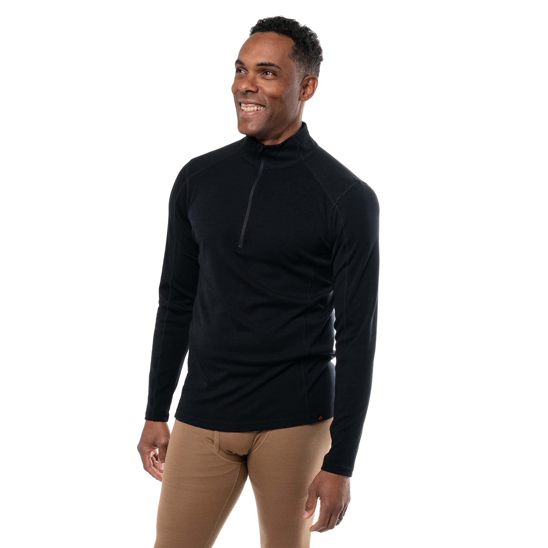 Men's Base Layer Long Sleeve Mid-Weight 1/4 Zip Top – Point6