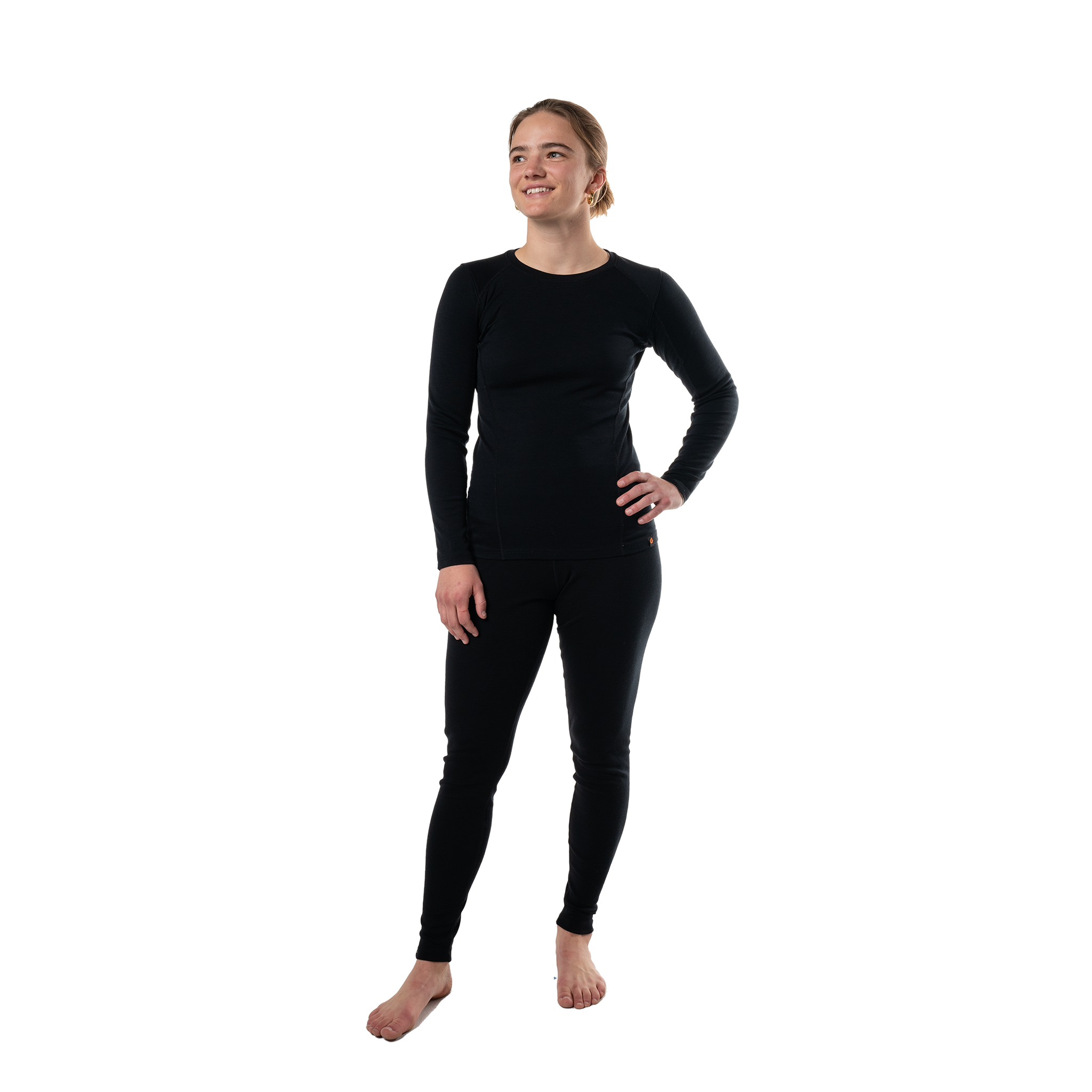  Long Sleeve Crew Neck Bodysuit for Women Base Layer
