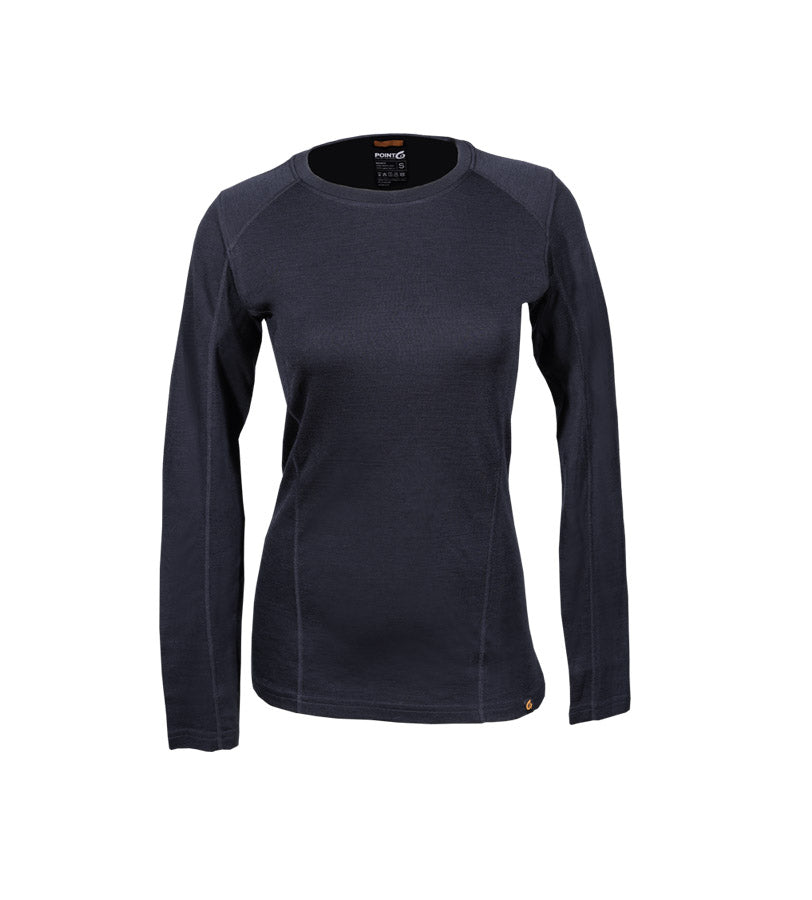 Women's Merino Wool Base Layer, Women's Long Sleeve Crew, Women's Thermal Underwear, Women's Long Johns, Women'e Merino Wool Crew Top